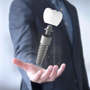 Businessman,Hand,Withdental,Prosthesis