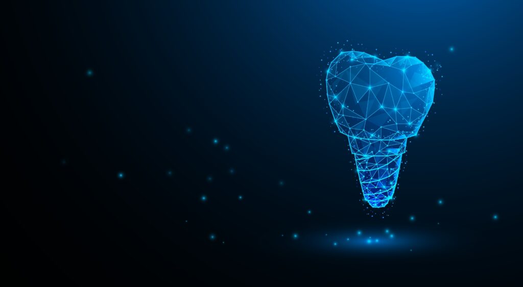 365디지털치과-둔산동네비게이션임플란트-치과 임플란트 기술 그래픽 디자인 배경
